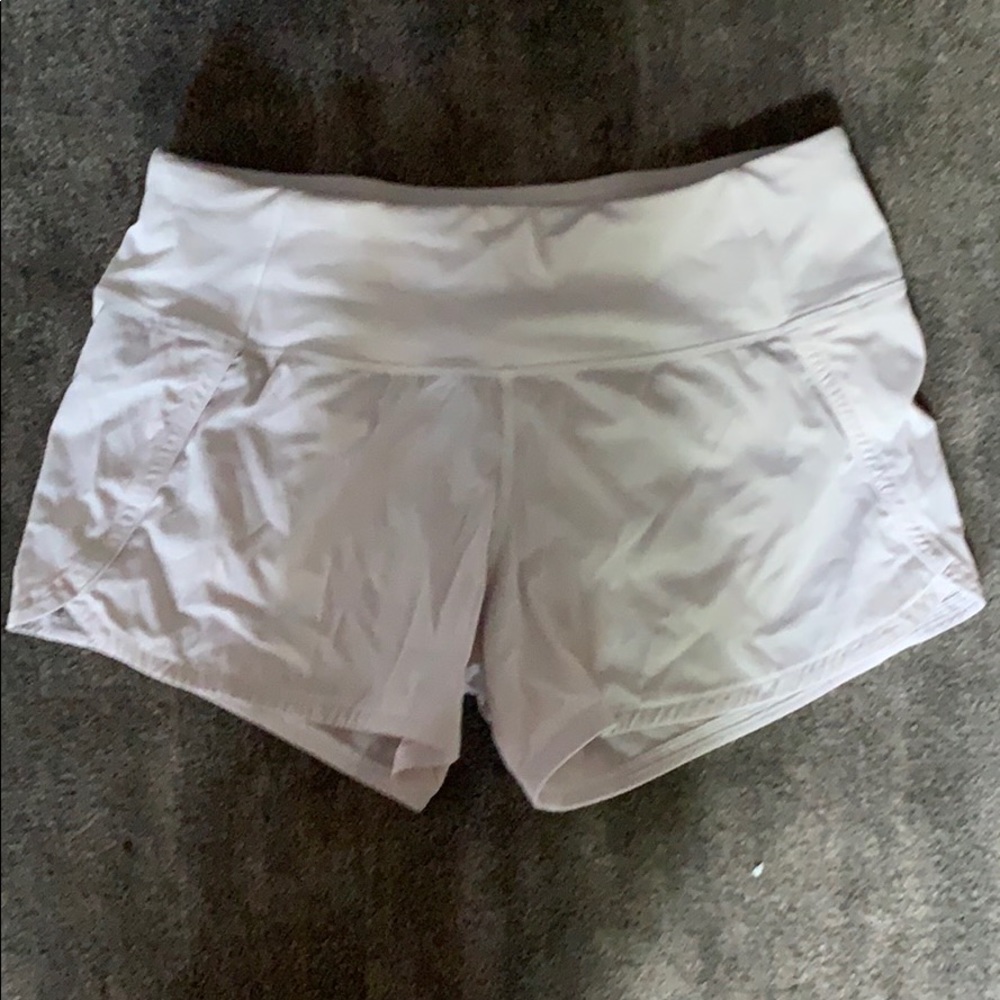 Lululemon White Athletic Shorts